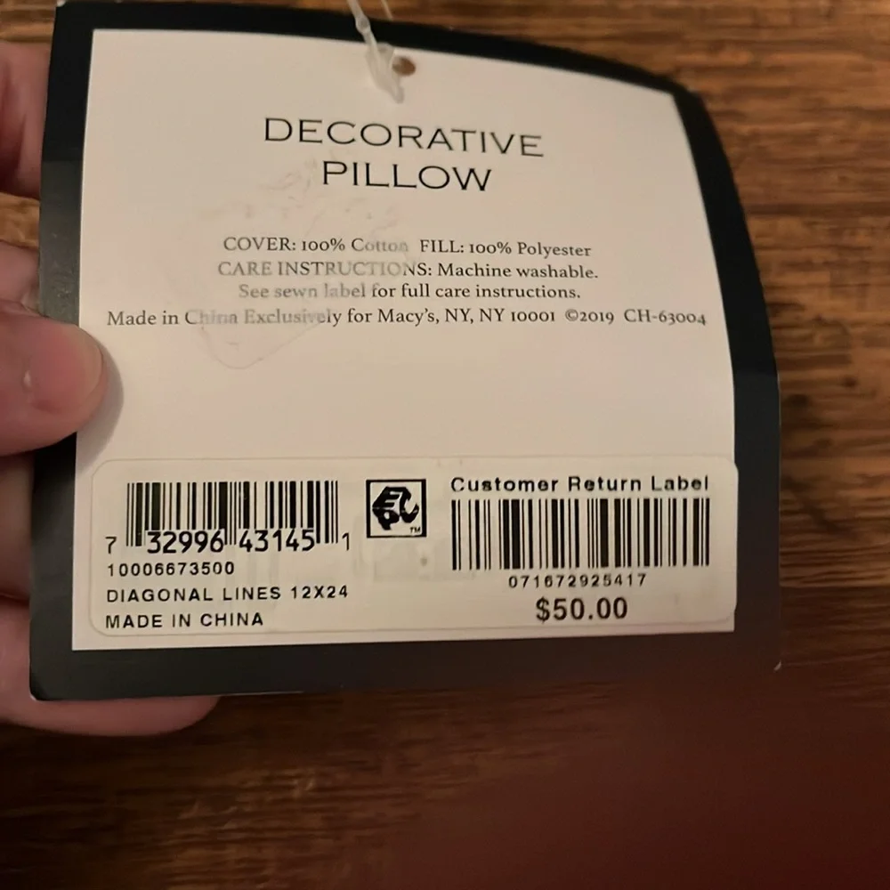 Charter Club Diagonal Stripe Decorative Pillow, 12